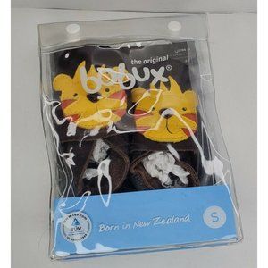 Bobux Leather Soft Sole Shoes Size Small 3-9 months Chocolate Brown Tiger